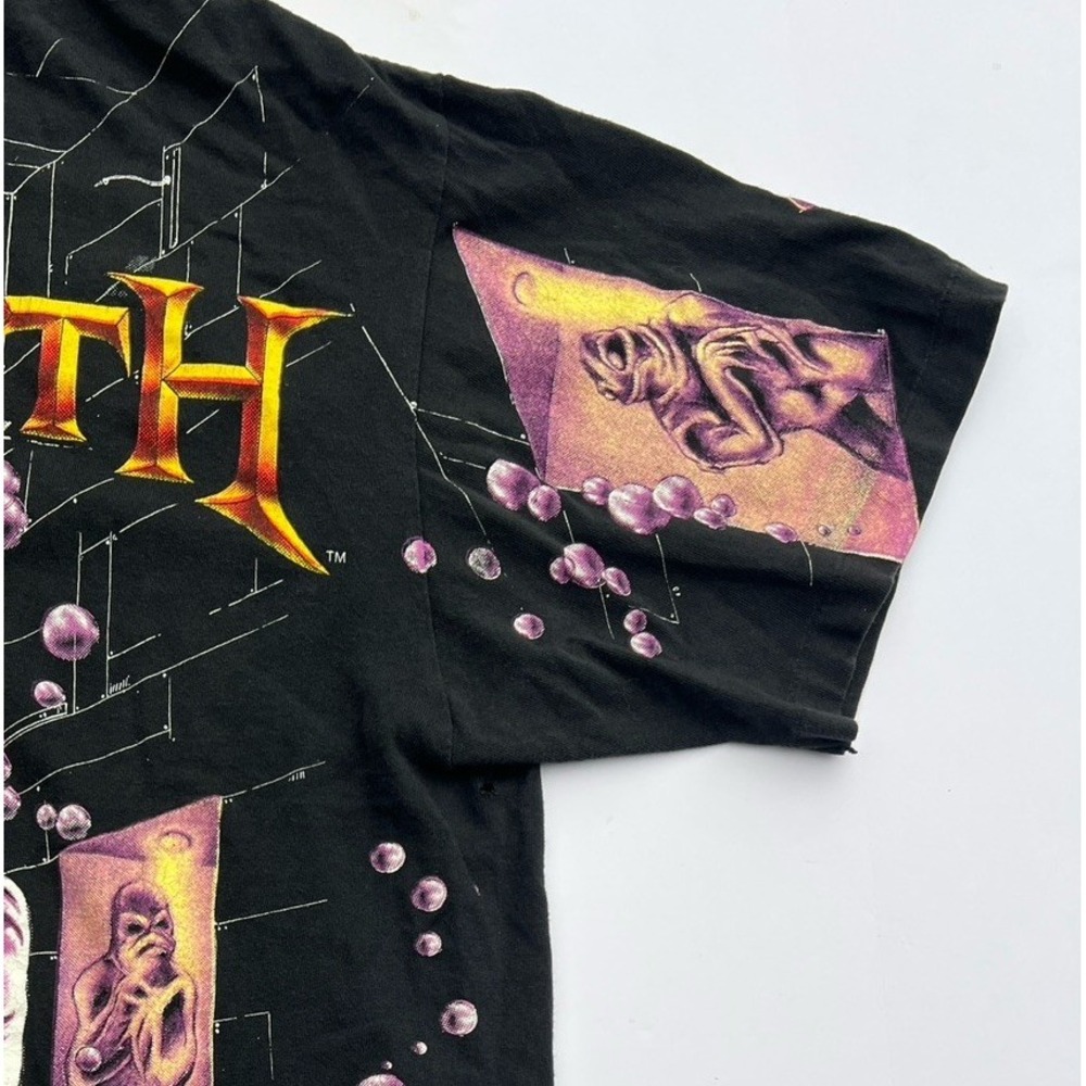Vintage 1991 Megadeth Rust In Peace Brockum All Over Print T Shirt XL USA - Picture 9 of 16